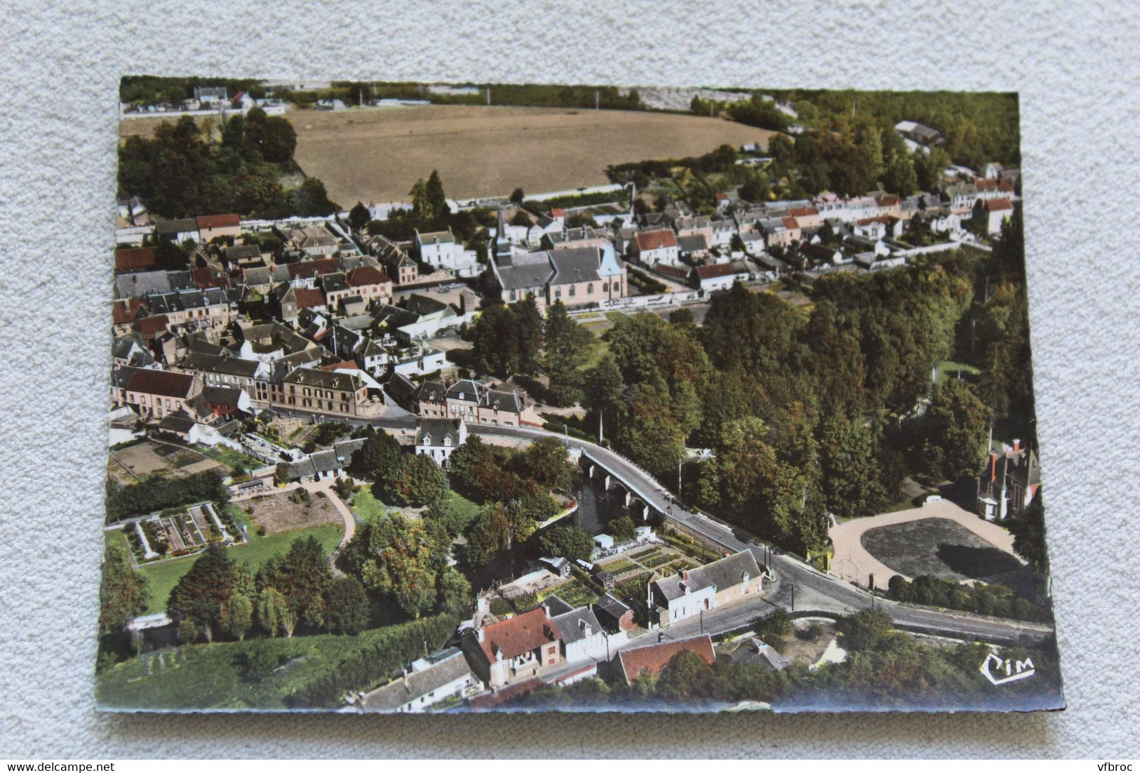 Cpm 1967, Tillières sur Avre, vue générale aérienne, Eure 27