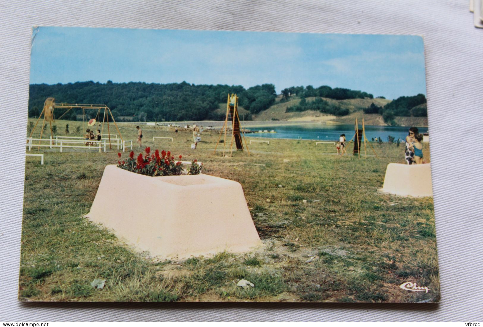 Cpm 1972, Miélan, le lac, Gers 32