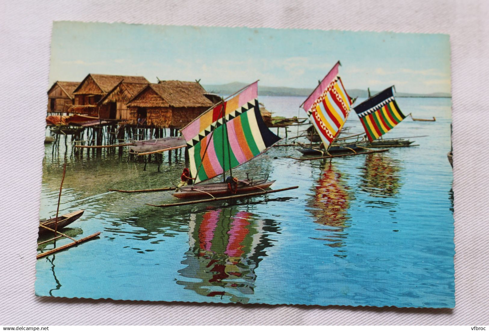 Cpm 1974, Zamboanga, fishing village, Philippines