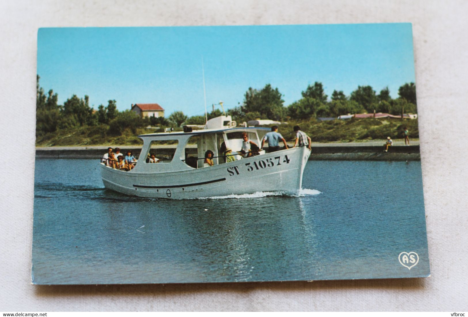 Cpm 1985, Marseillan plage, le bateau promenade, Hérault 34