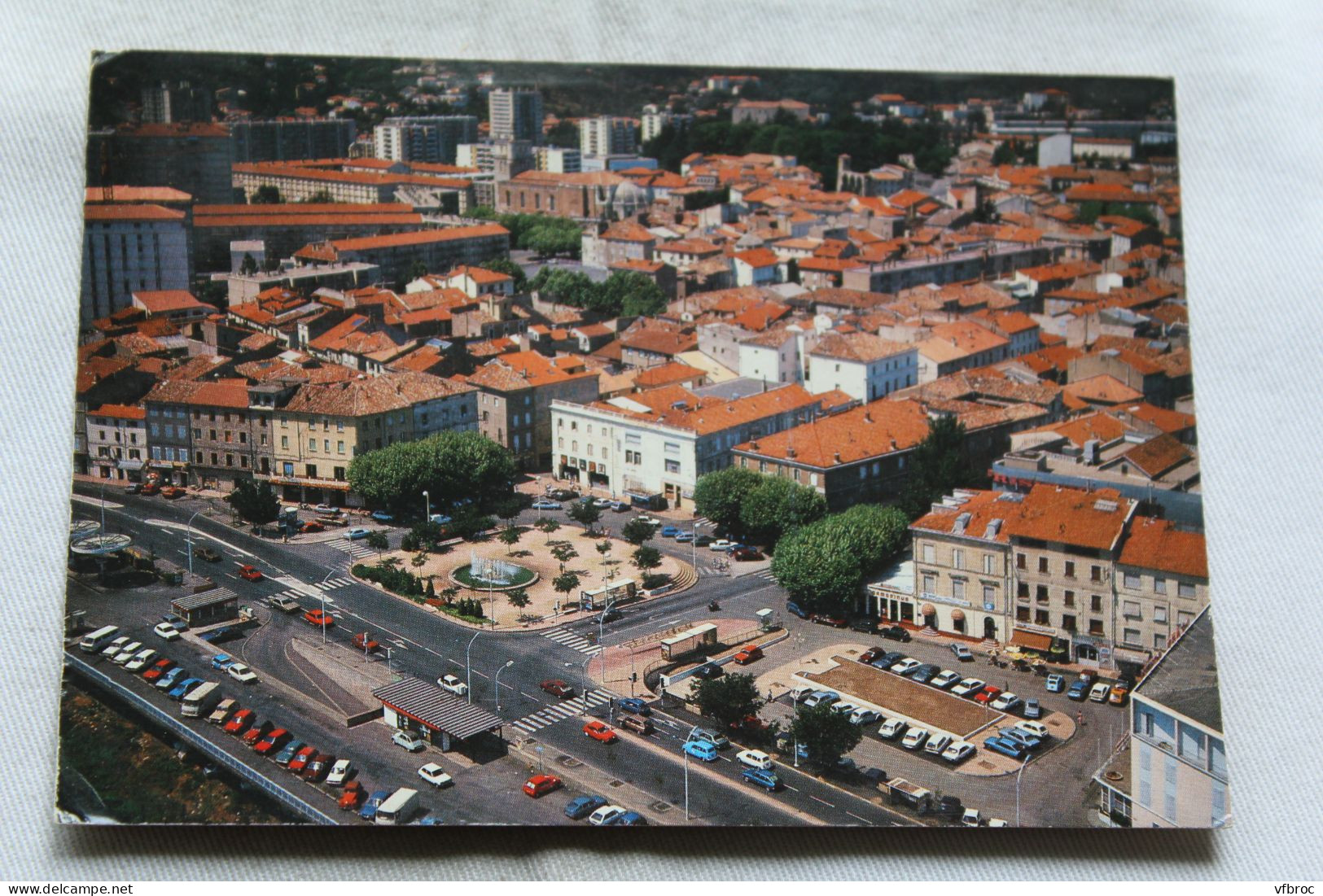 Cpm 1987, Alès, vue générale aérienne, Gard 30