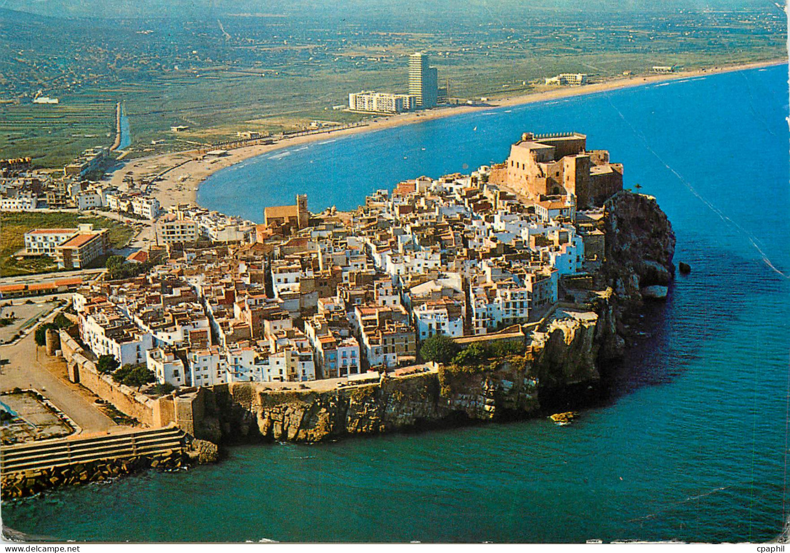 CPM 202 peniscola(castellon) vue aerienne