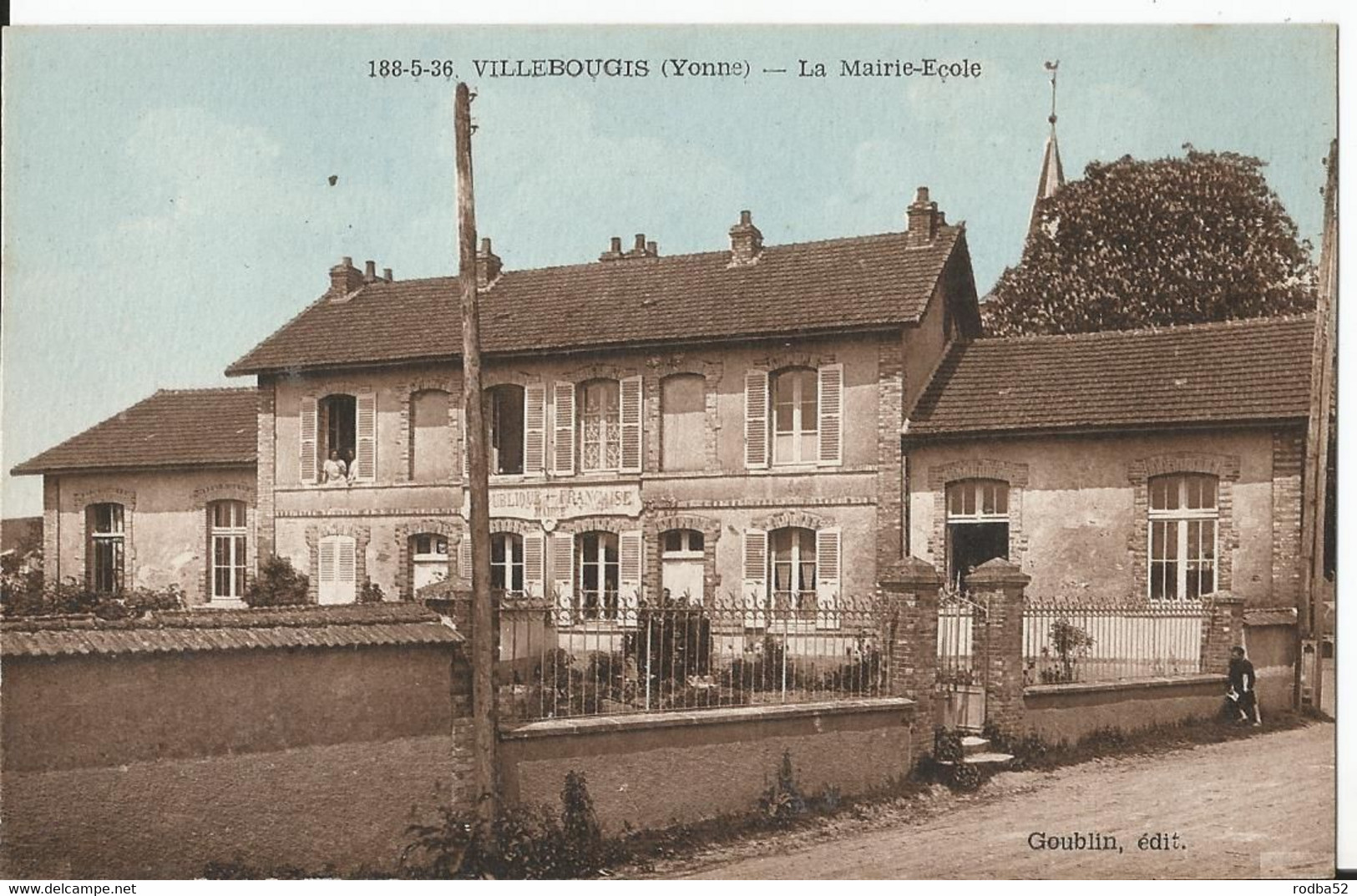 CPM - 89 - Yonne - Villebougis - Mairie école