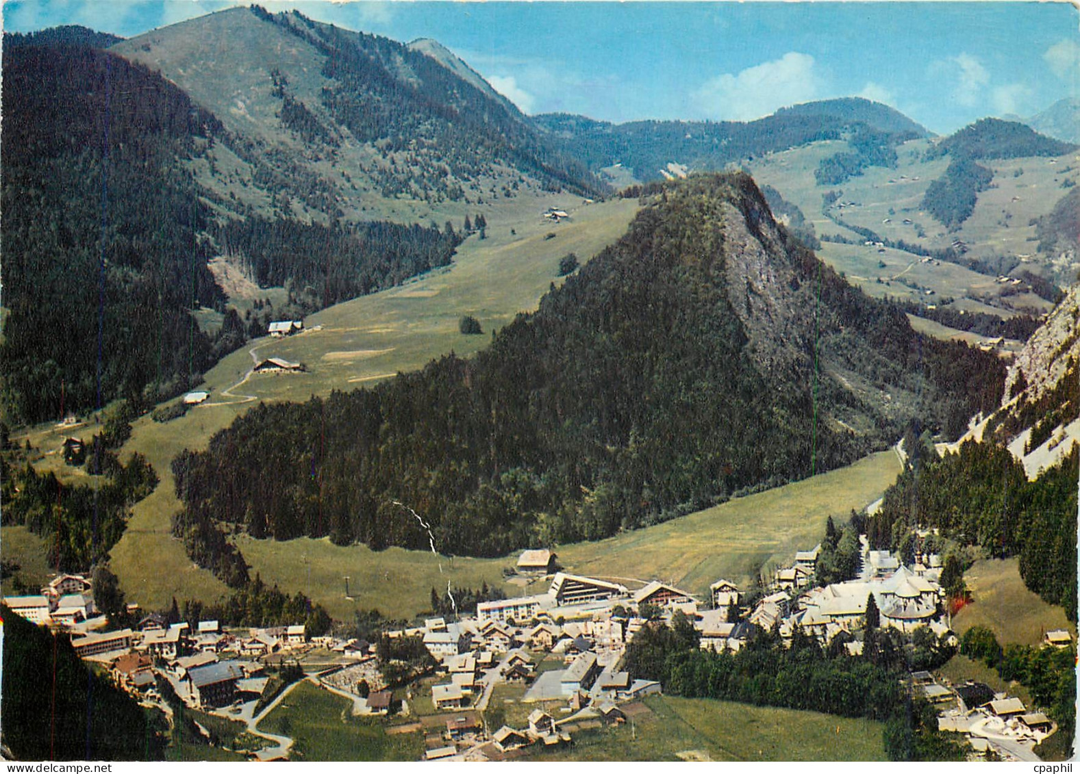 CPM Abondance Hte Savoie Vue generale aerienne