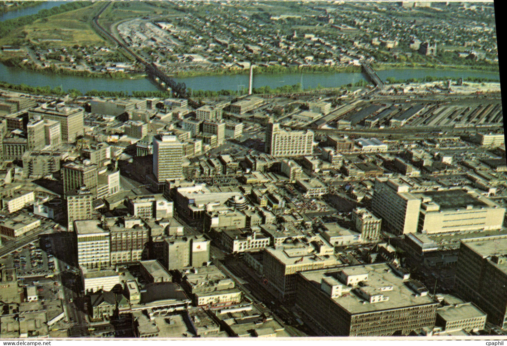CPM Aerial View Downtown Winnipeg Manitoba Canada
