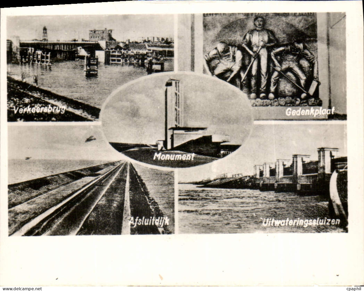 CPM Afsluitdijk Verkeerebrug Monument Gedenkplaat afsluitdijk Uitwateringssluizen