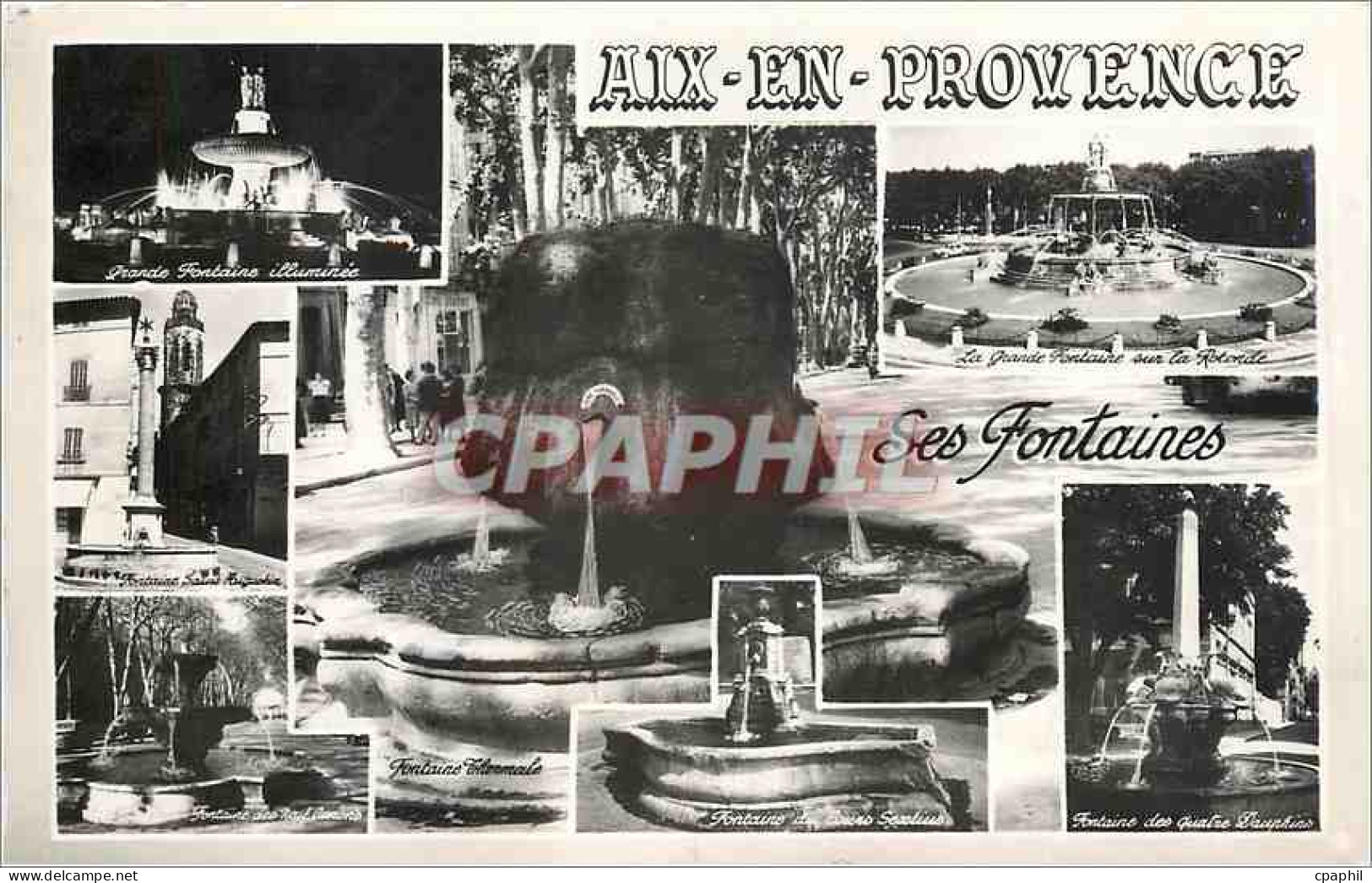 CPM Aix en Provence Les Fontaines