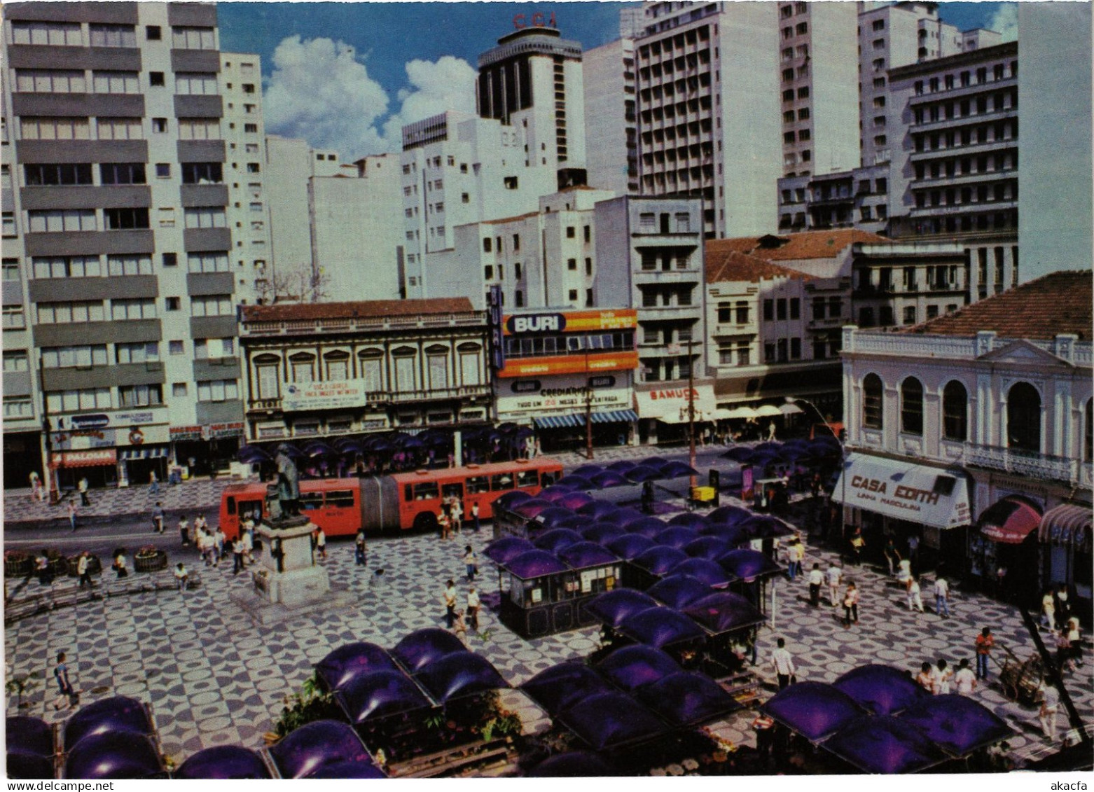 CPM AK Curitiba Praca Generoso Marques BRAZIL (1463441)