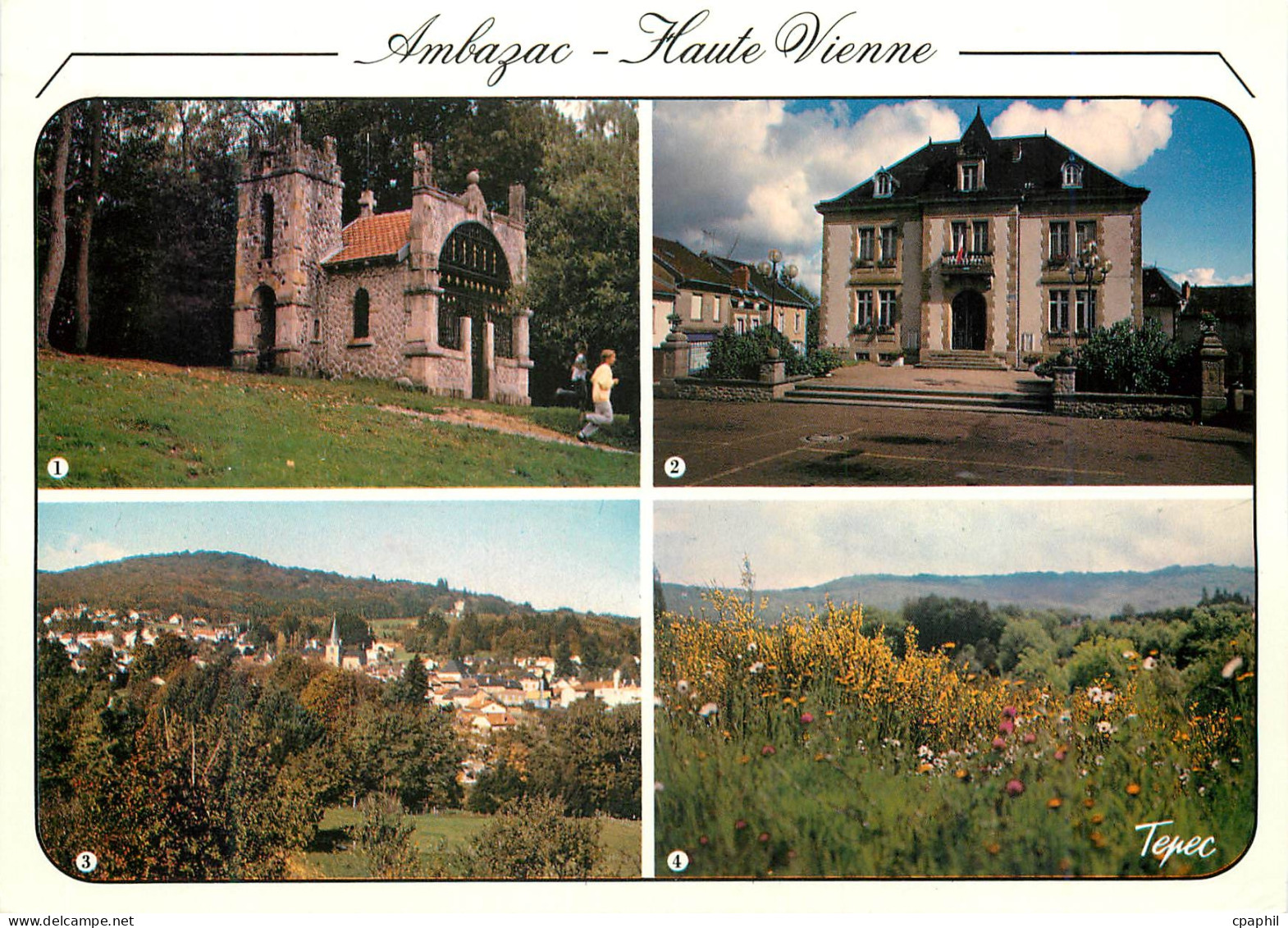 CPM Ambazac Haute Vienne Chapelle du Petit Muret Maire Vue generale Les Monts d Ambazac