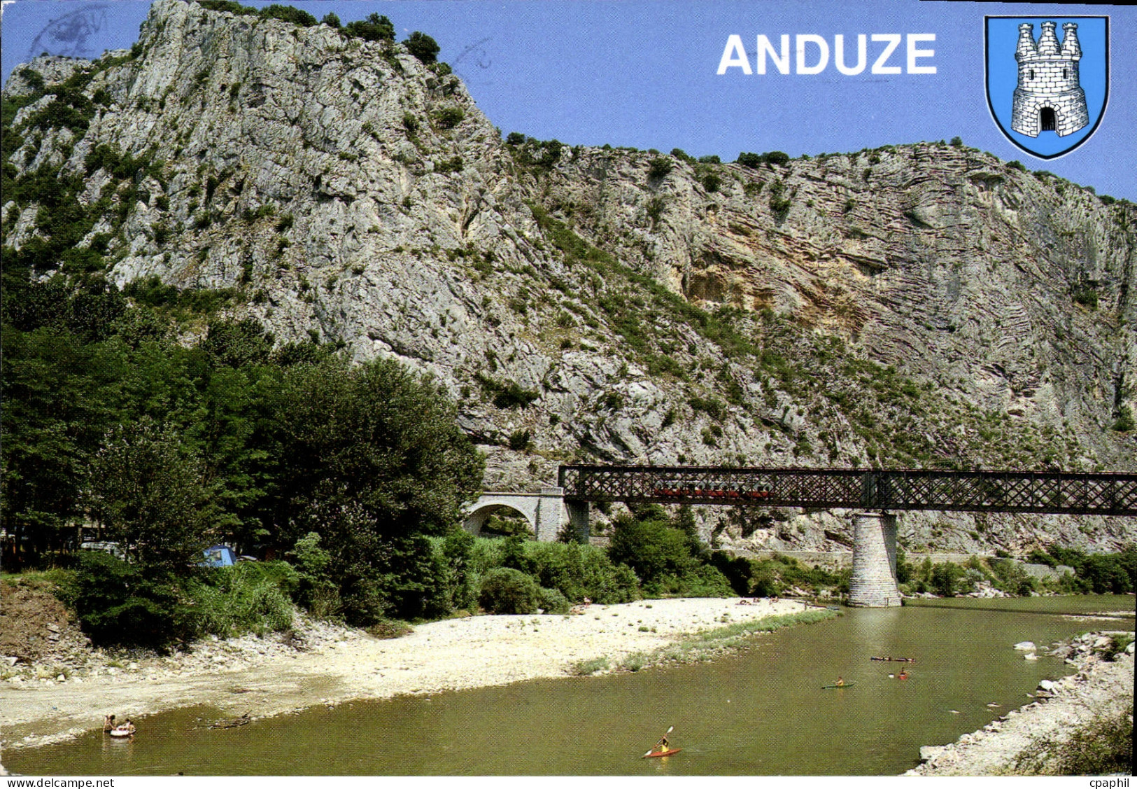 CPM Anduze Gard le Gardon et le Vieux pont ferroviere