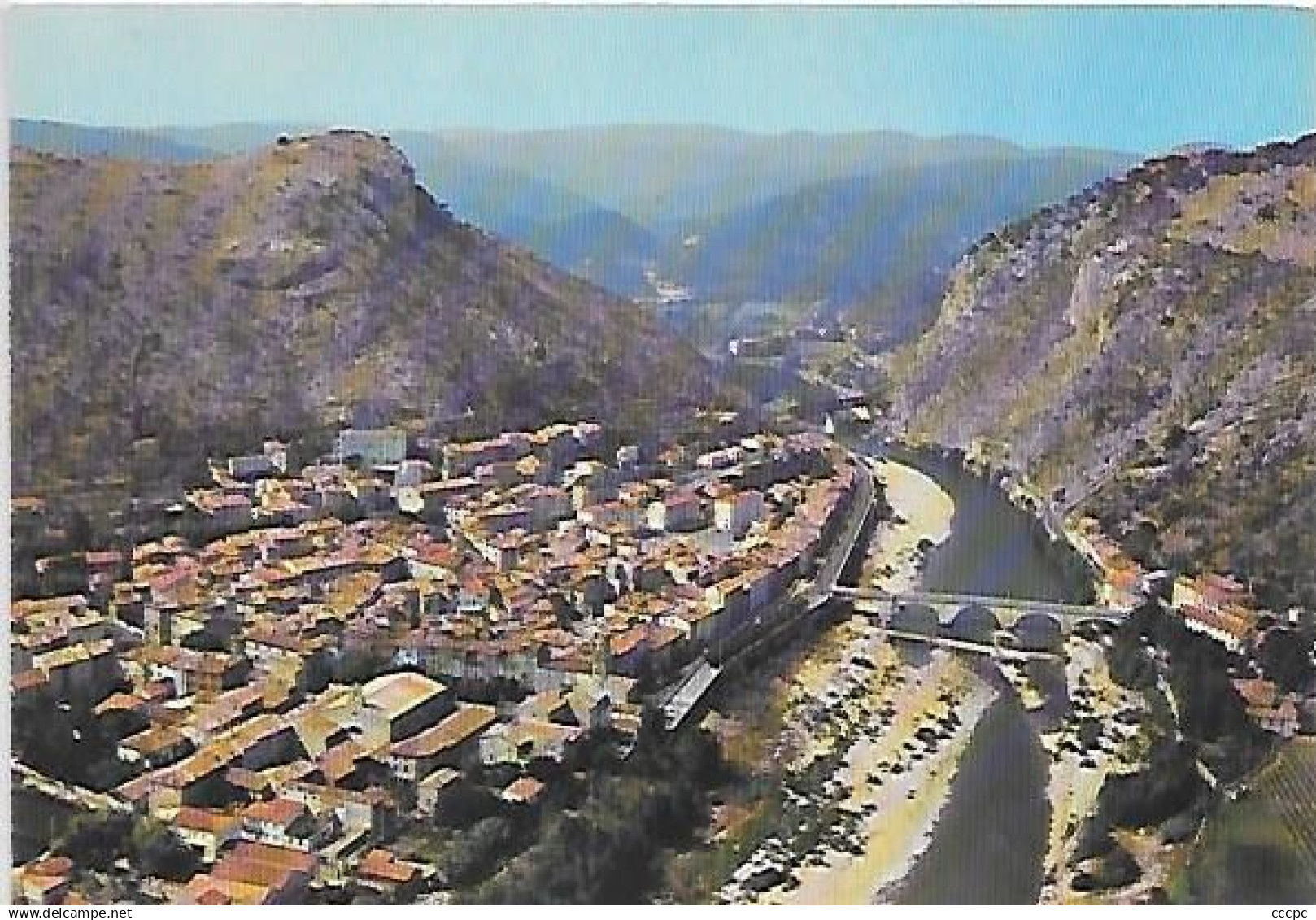 CPM Anduze Porte des Cévennes - La ville en avion - Le Gardon