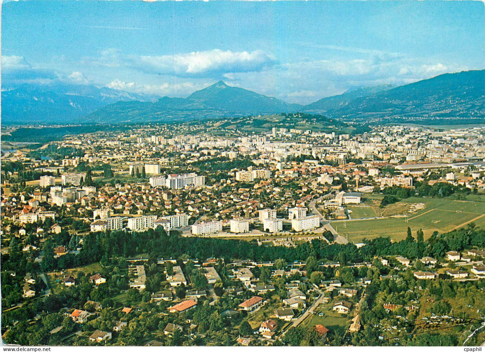 CPM Annemasse Haute Savoie Vue generale aerienne et les environs