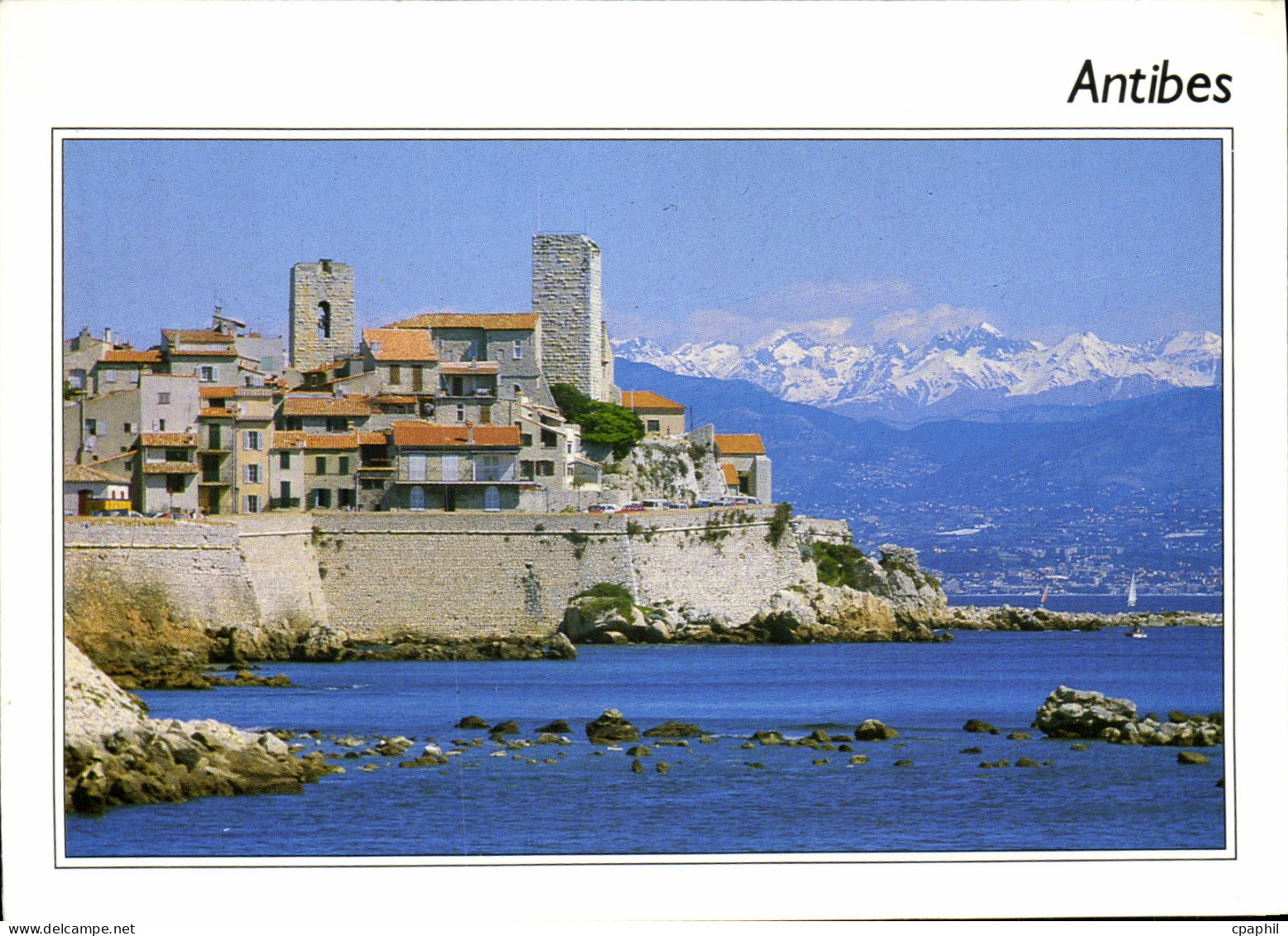CPM Antibes La Vieille Ville Les montagnes enneigees