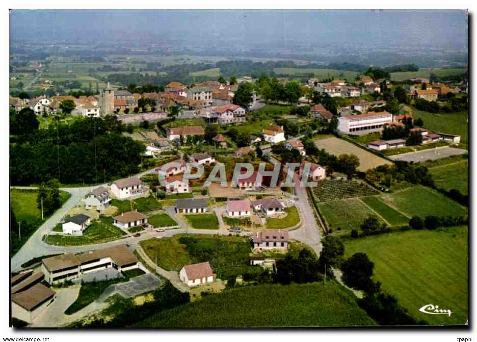 CPM Arthez De Bearn vue generale aerienne