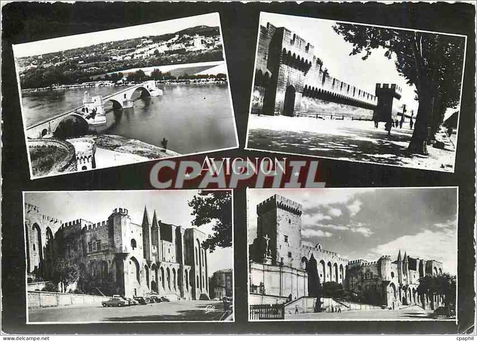 CPM Avignon Pont St Benezet Les Remlparts le Palais des Papes