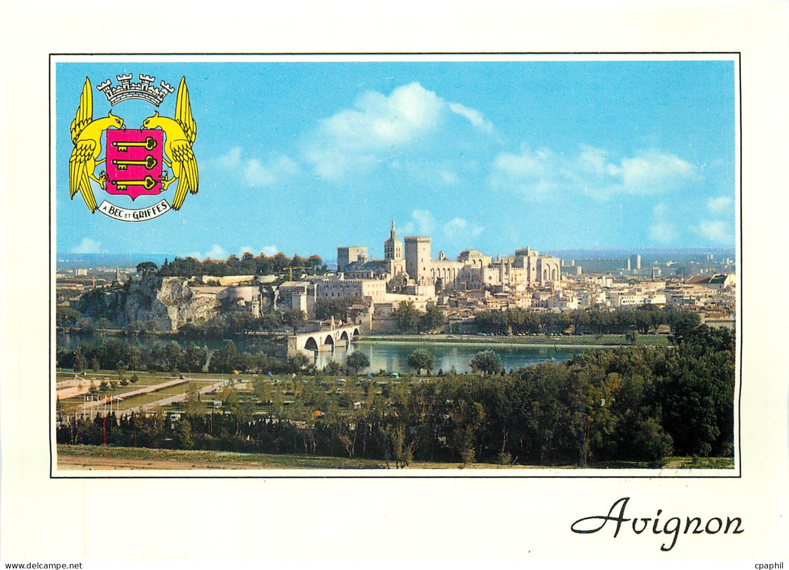 CPM Avignon Vaucluse La cite papale vue de la Tour Philippe le Bel a Villeneuve les Avignon