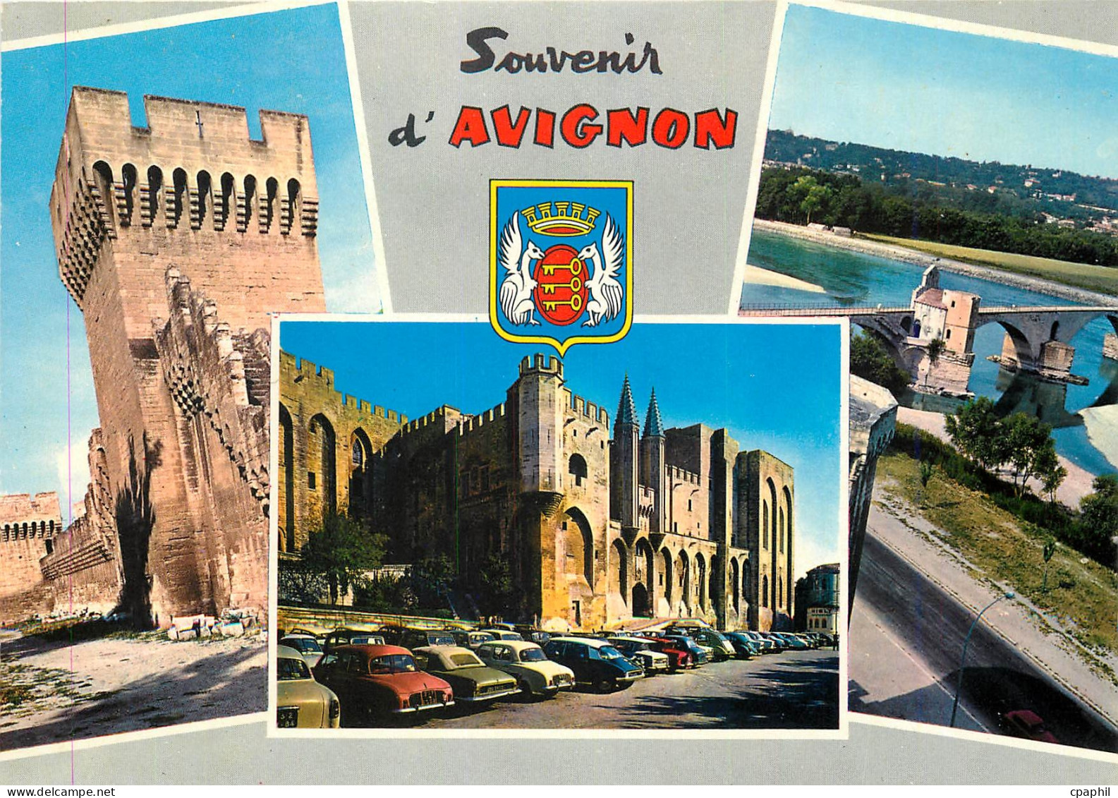 CPM Avignon Vaucluse Les Remparts Le Pont St Benezet Le Palais des Papes