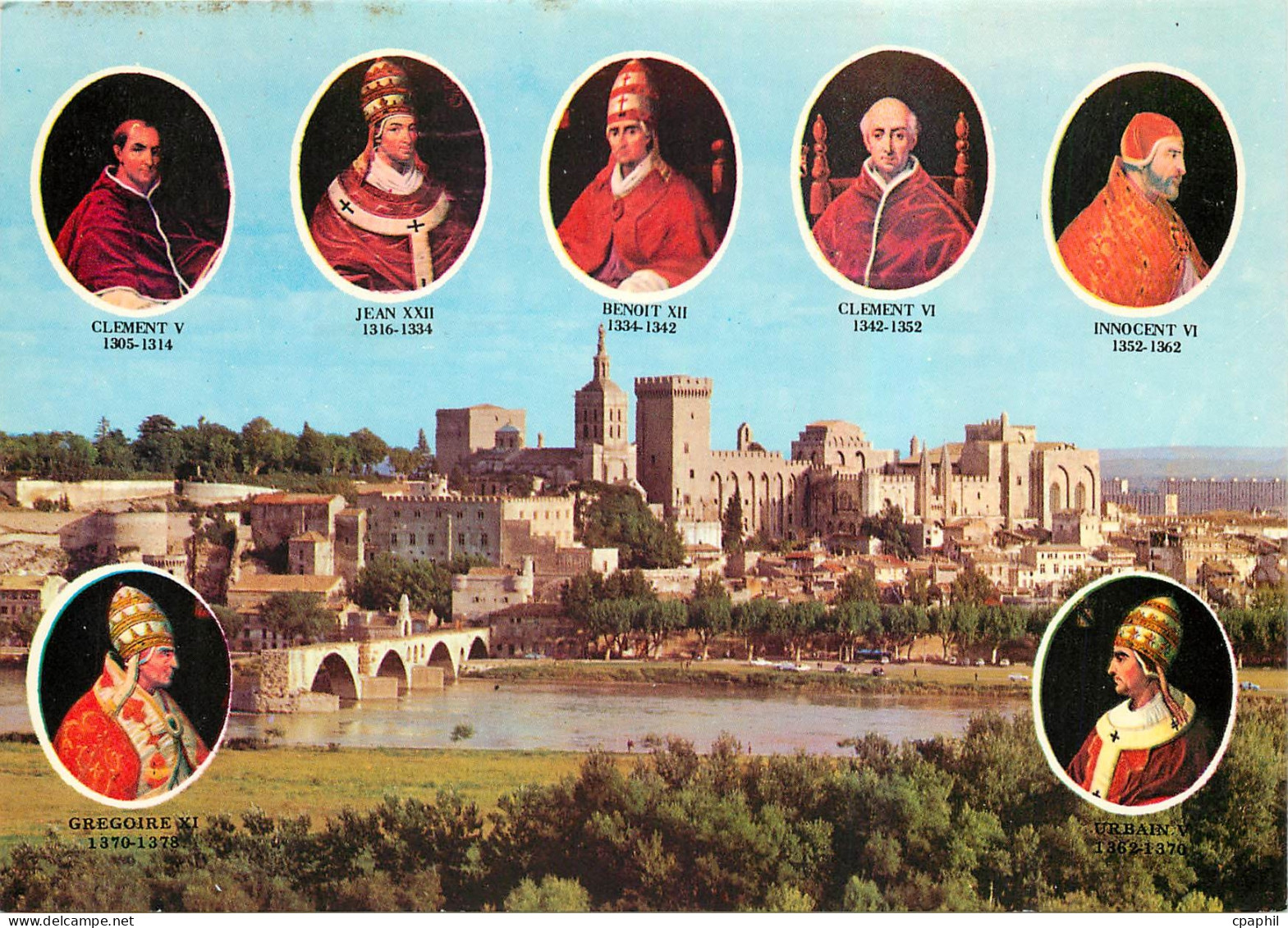 CPM Avignon Vaucluse Les sept Papes ayant regne en Avignon