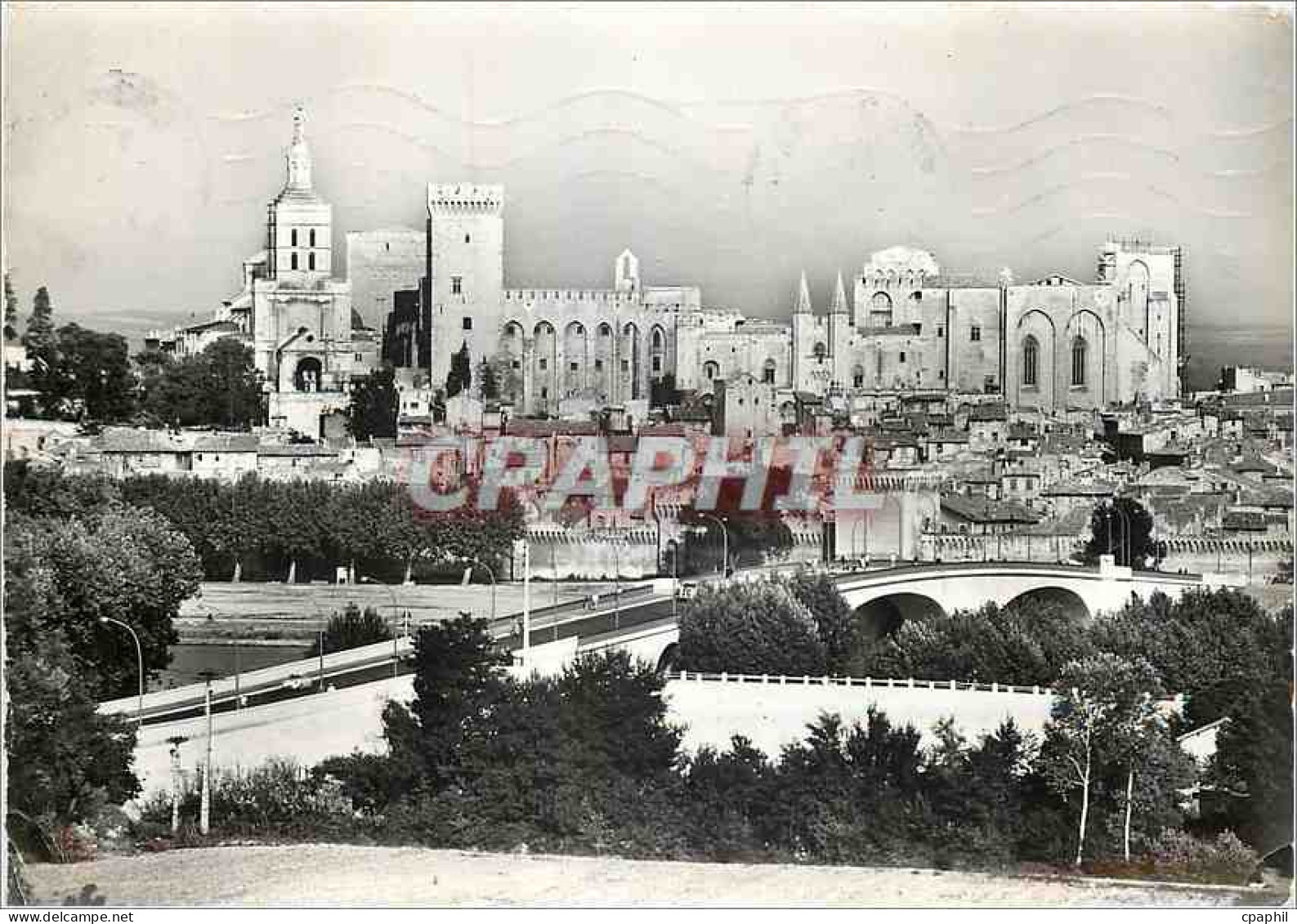 CPM Avignon Vaucluse nouveau Pont et le Palais des Papes