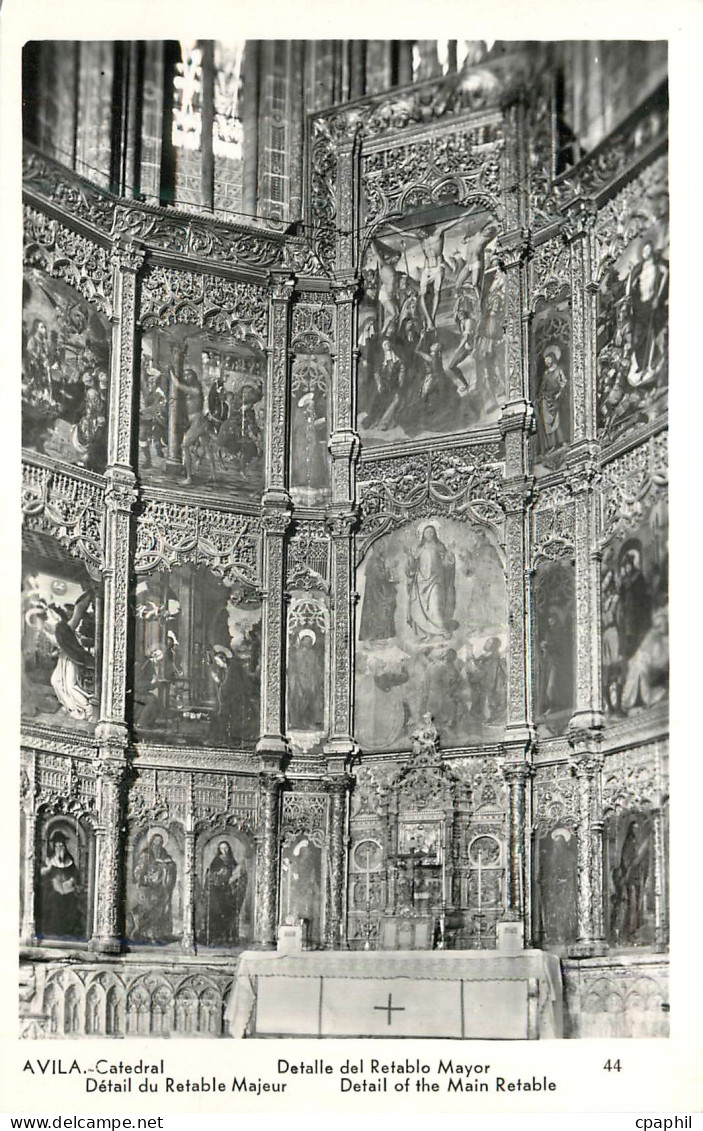 CPM Avila Catedral Detail du Retable Majeur Detalle del Retablo Mayor Manipel Rtro