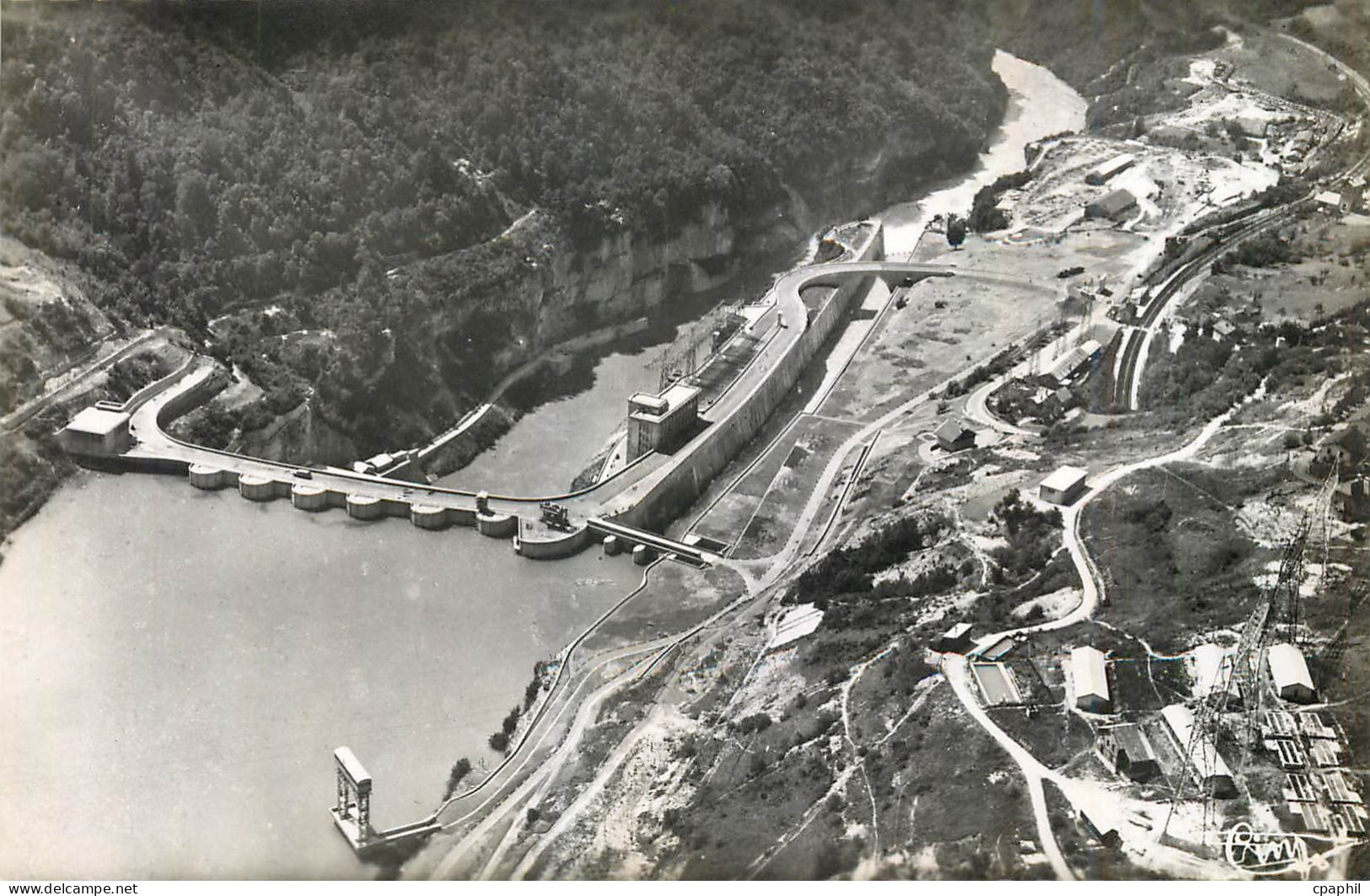 CPM Barrage de Genissiat Ain Vue d'ensemble