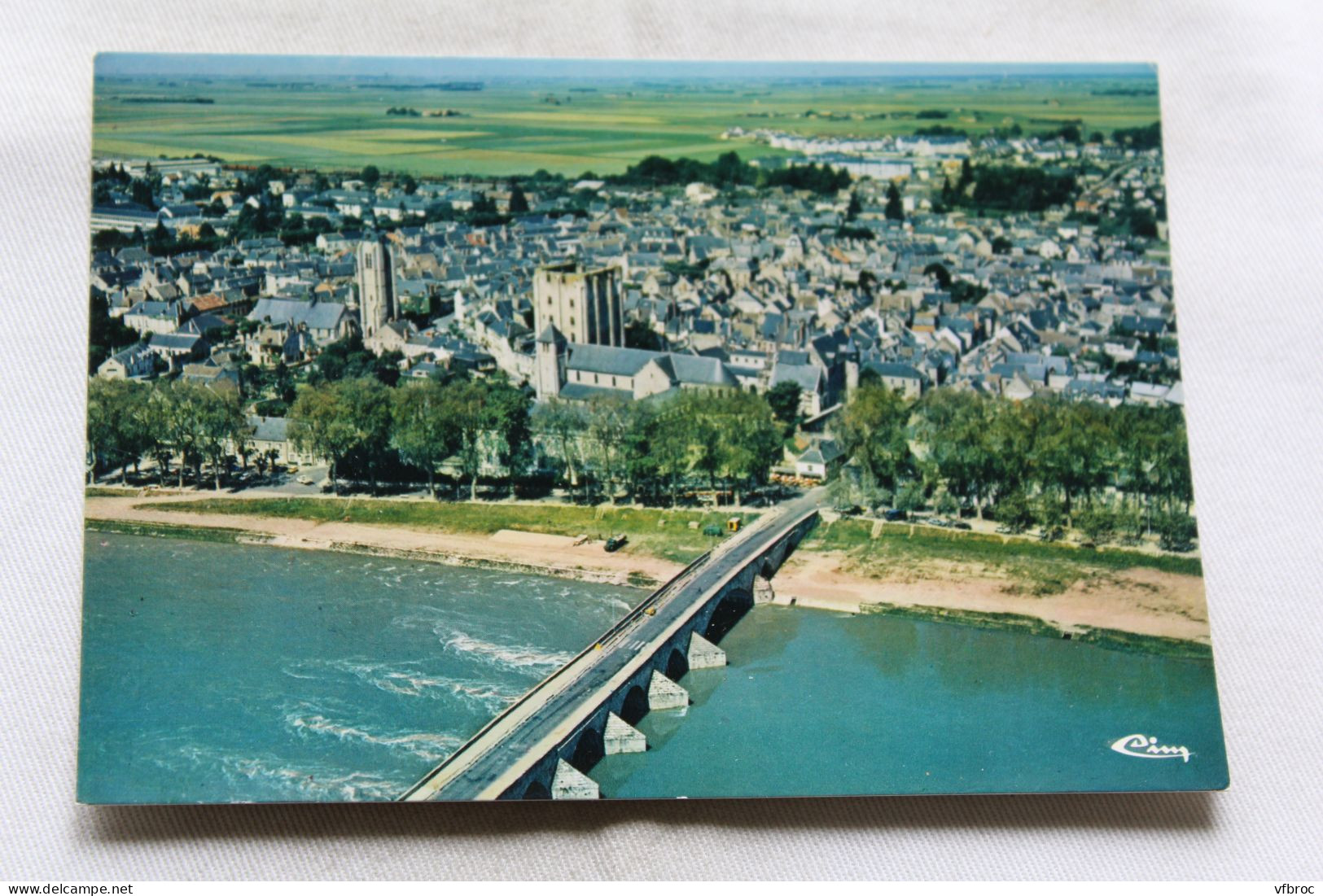 Cpm, Beaugency, vue générale aérienne, Loiret 45