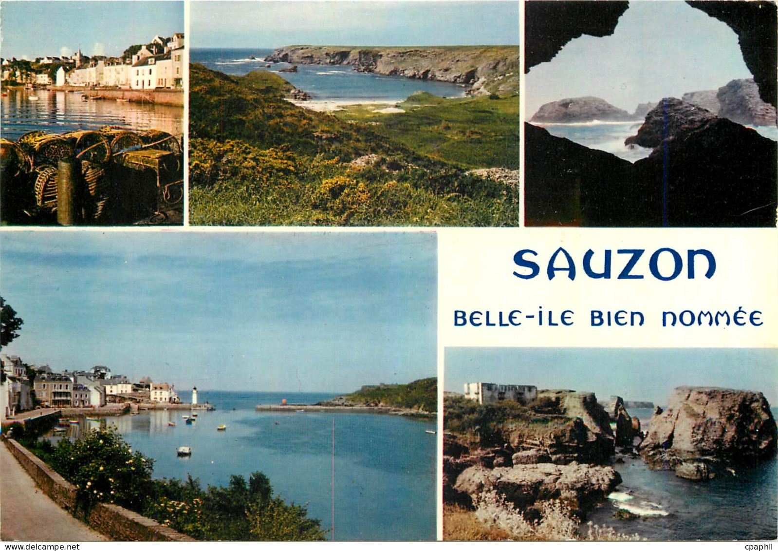 CPM Belle ile en mer (Morbihan) Le port de Sauzon