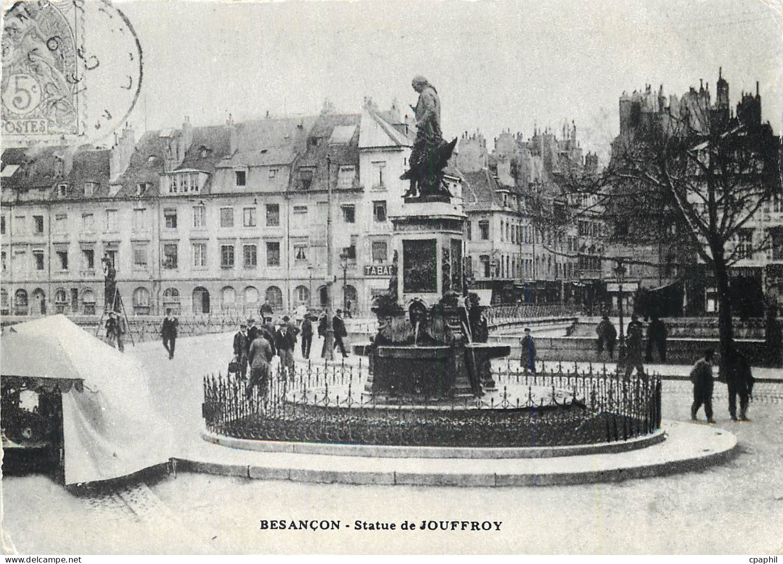 CPM Besancon Statue de Jouffroy