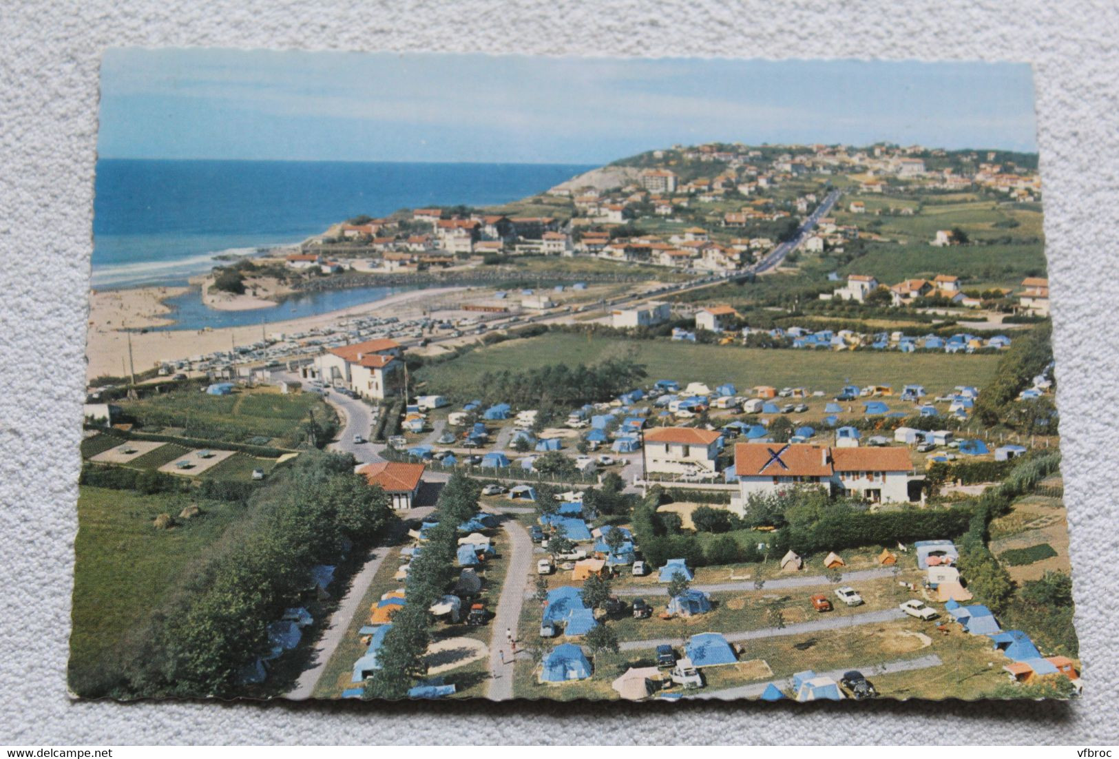 Cpm, Bidart, camping Itsasoa et plage de l'Ouhabia, Pyrénées atlantiques 64
