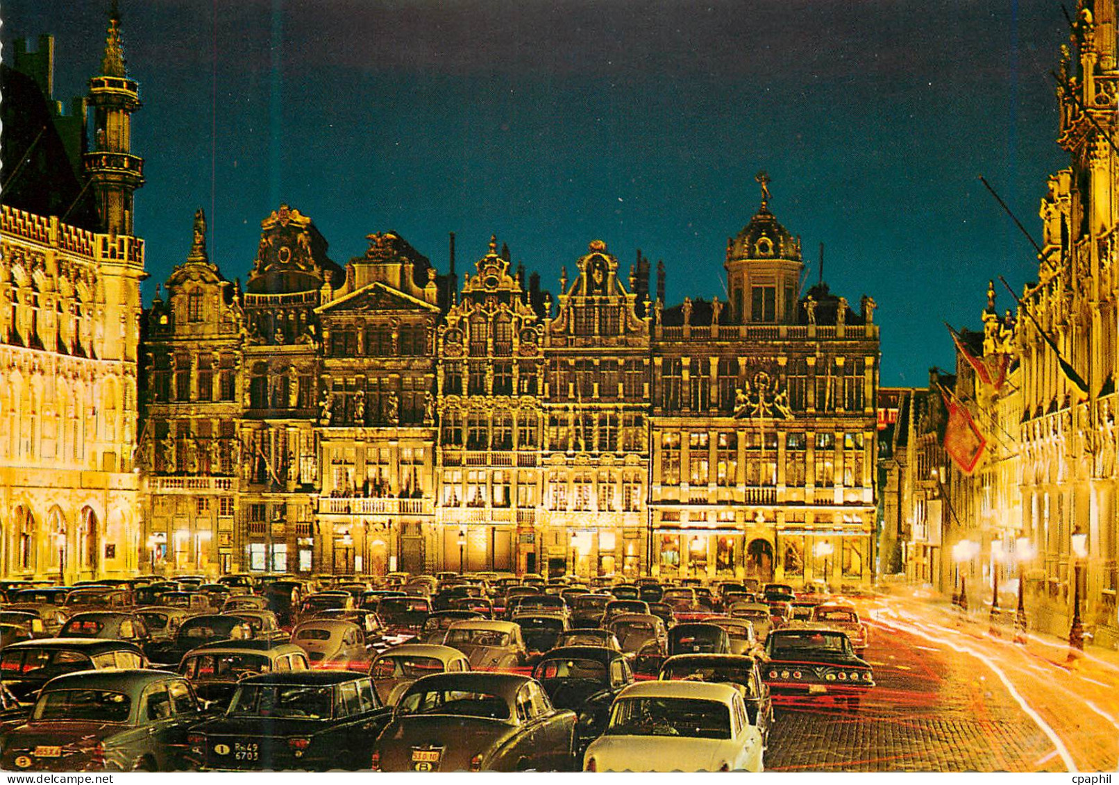 CPM Bruxelles grand square by night