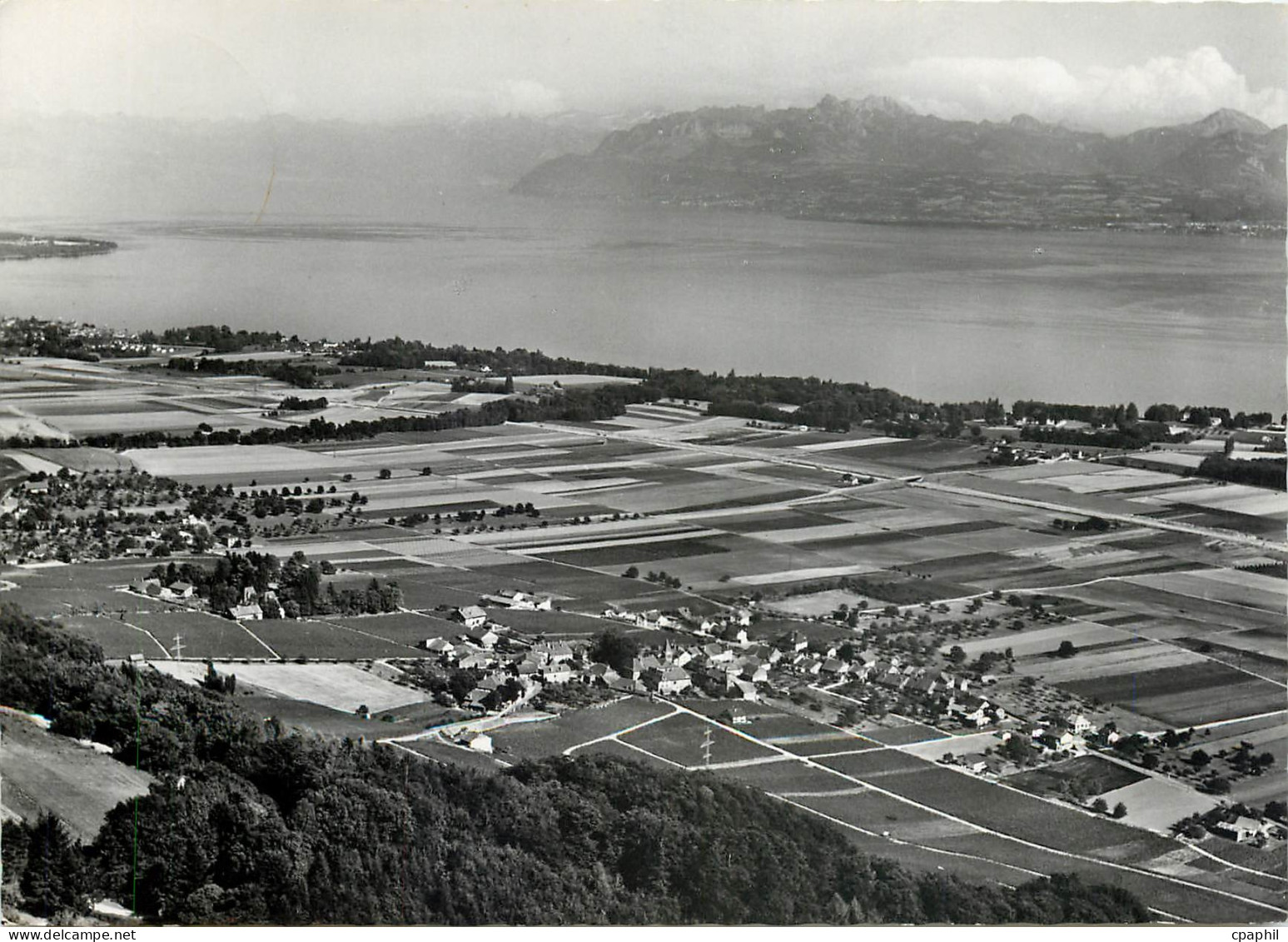 CPM Bursins Le Lac Leman et les Alpes Vue aerienne
