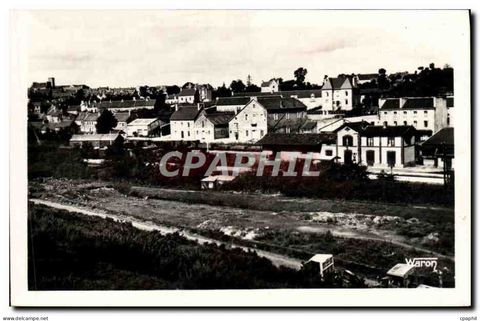 CPM Callac Vue generale du quartier de la gare