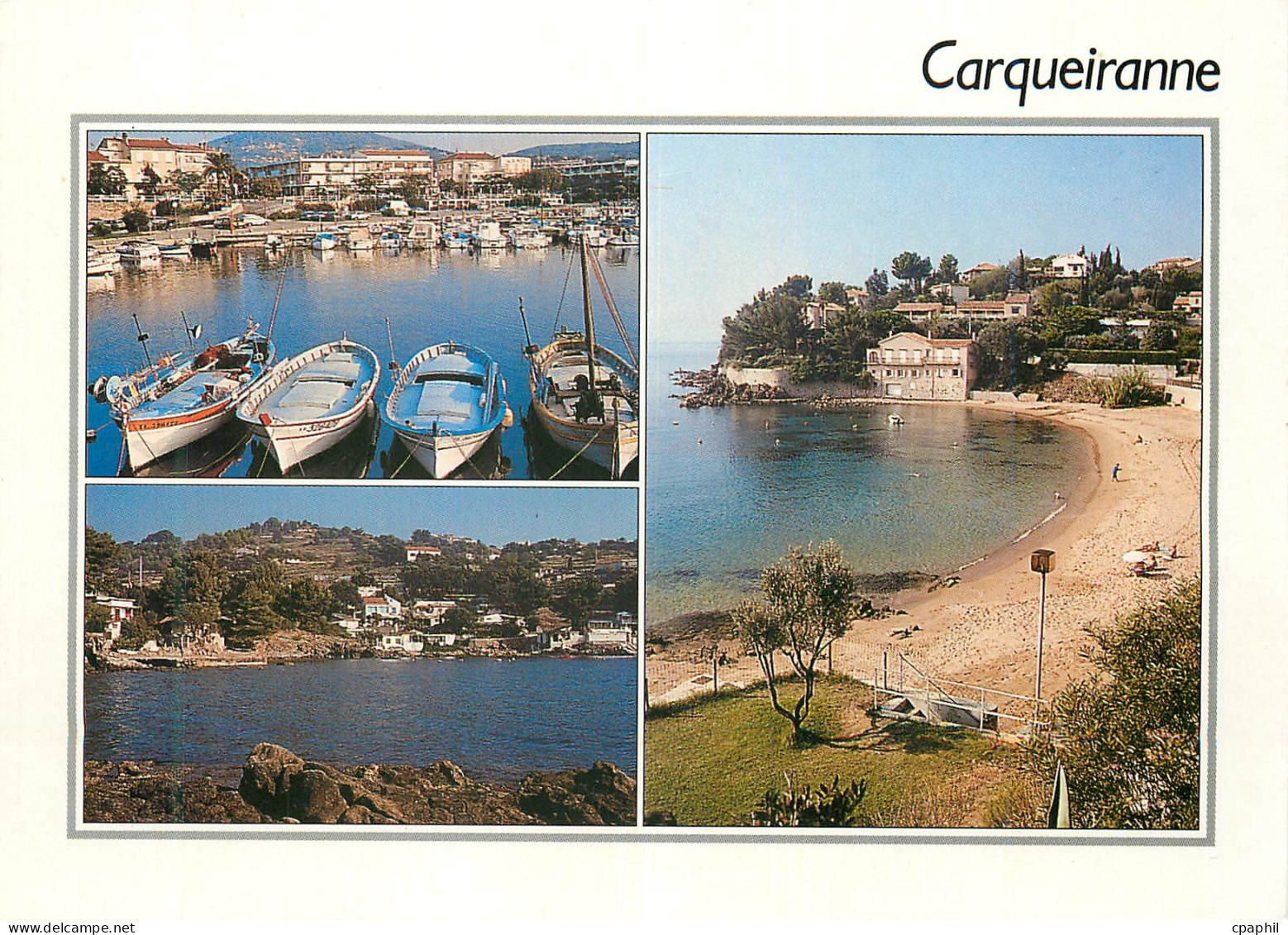 CPM Carqueiranne Var Le port des salettes Coupereau Plage du Pradon