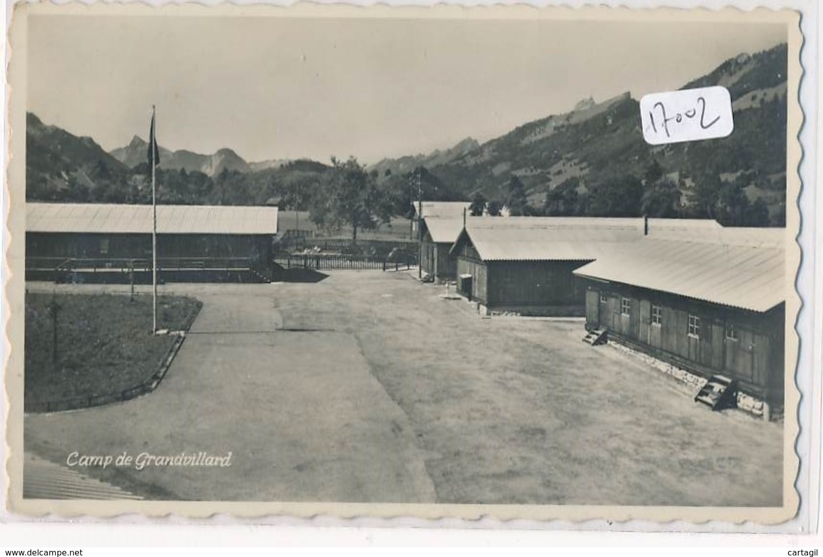 CPM (carte photo)-17002- Suisse-Camp de Grandvillard en 1950-Livraison offerte sous condition (voir conditions de vente)