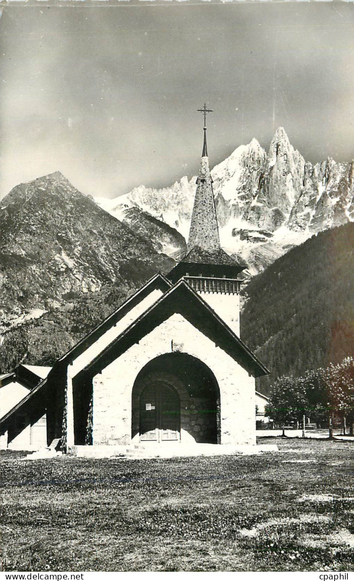 CPM Chamonix Mont Blanc Chapelle des Praz Aiguilles du Dru et Verte