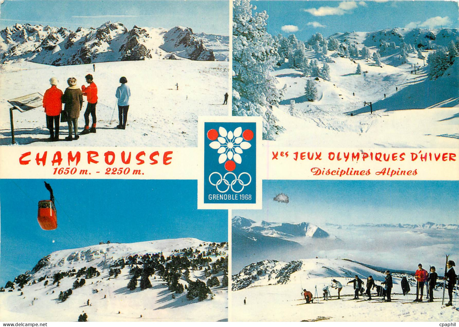 CPM Chamrousse (Alt 1650 2250 m) Discipllines Alpines Grenoble 1968 Jeux Olympiques Olympic Games