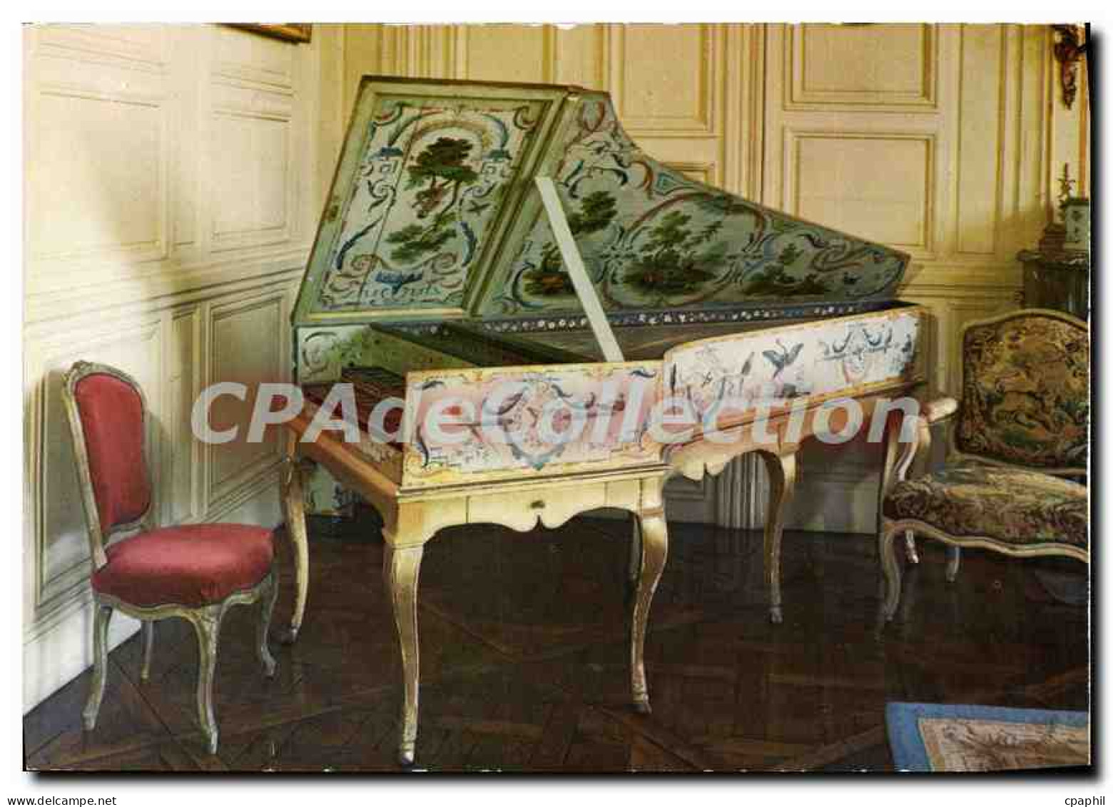 CPM Chateau de Thoiry en Yvelines Ouvert Le clavecin peint par huet et fabrique par Blanchet