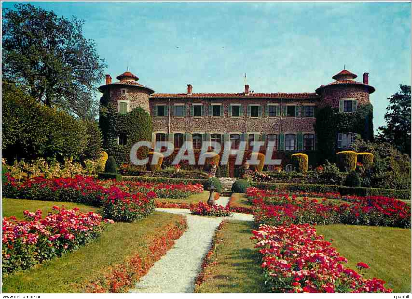 CPM Chavaniac Lafayette Haute Loire Le Chateau Lafayette Facade Nord cote Roseraie et Parc