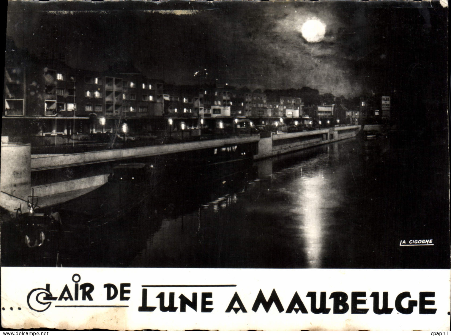 CPM Clair de Lune a Maubeuge