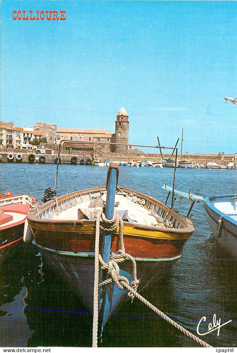 CPM Collioure L Eglise Bateau