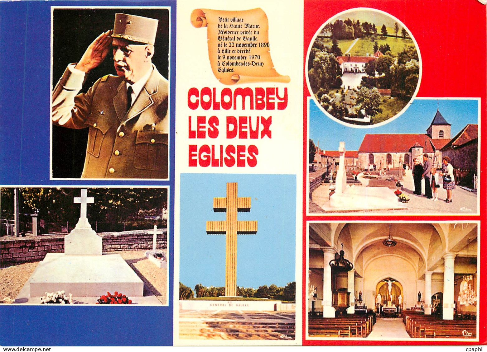 CPM Colombey les Deux Eglises Hte Marne General de Gaulle