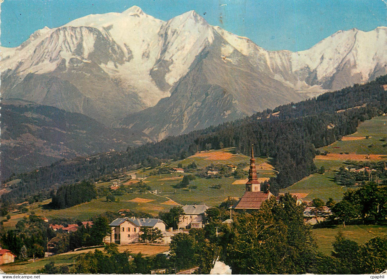 CPM Combloux Haute Savoie Vue sur le Massif du Mont Blanc