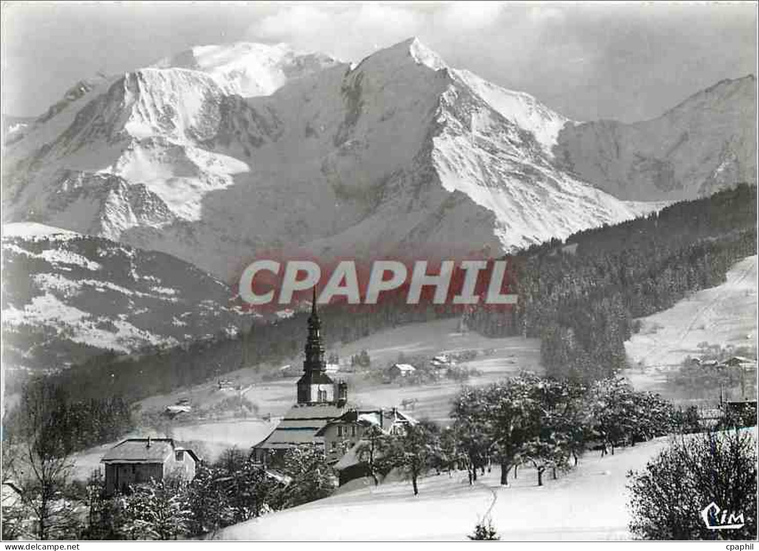 CPM Combloux (Hte Savoie) Sports d'Hiver L'Eglise Face au mont Blanc