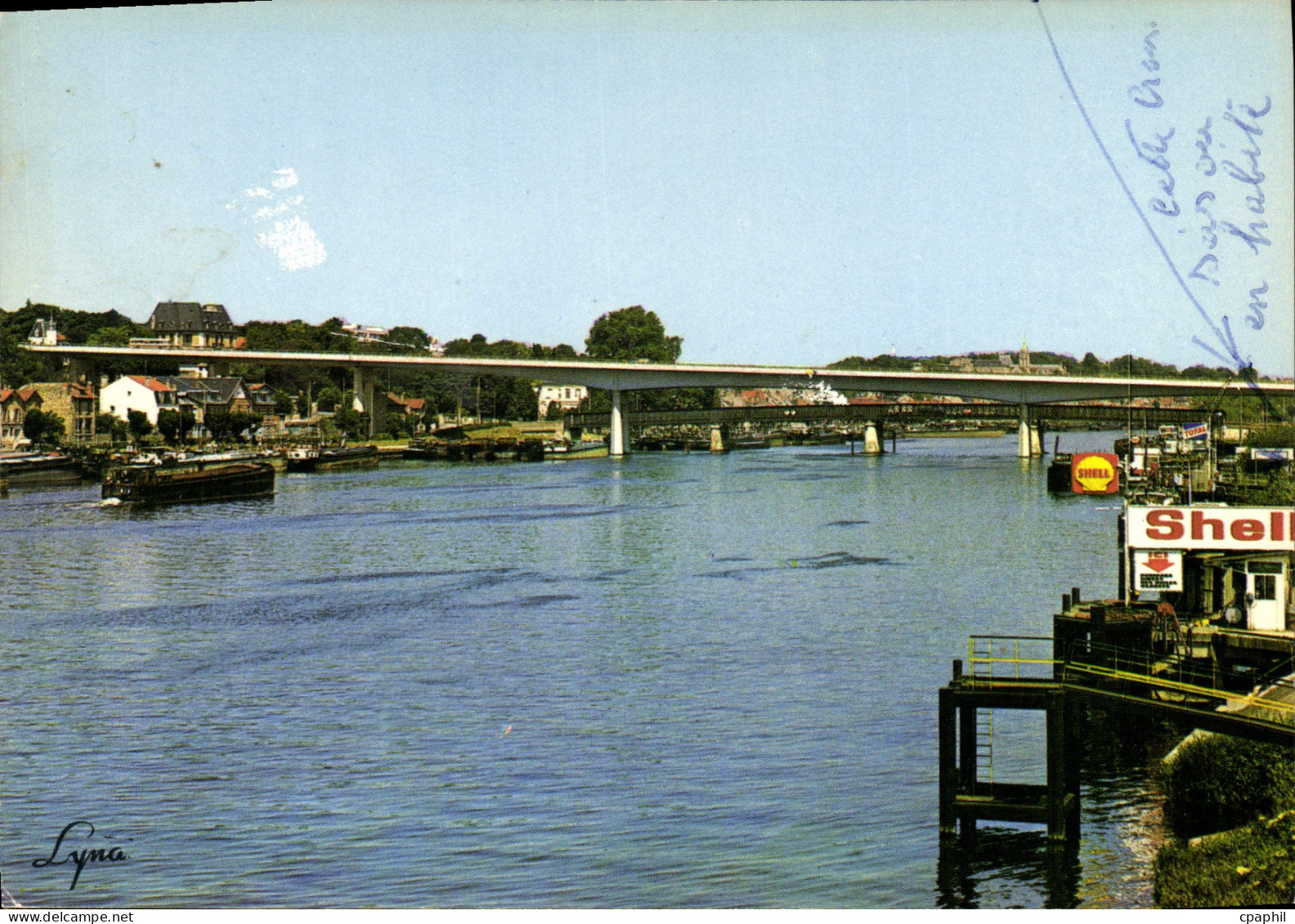CPM Conflans Ste Honorine Yvelines La seine et le nouveau pont