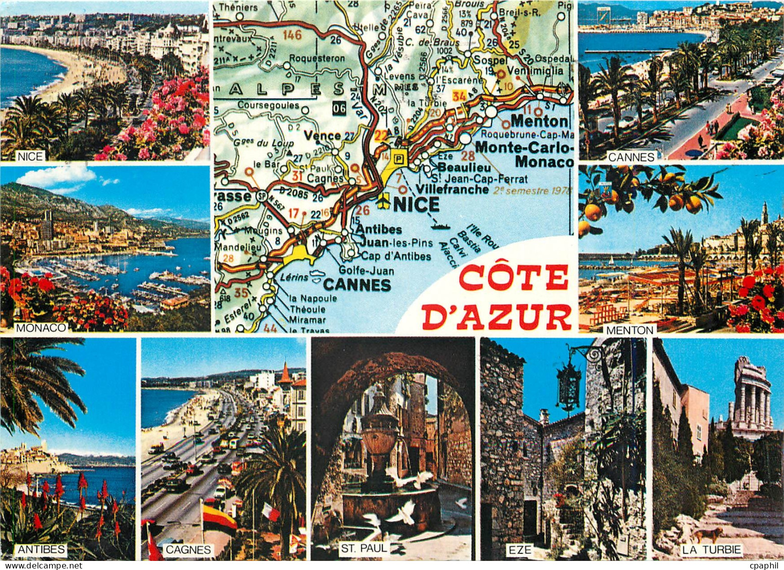 CPM Cote d'Azur French Riviera Les Sites pittoresques de la Cote d'Azur