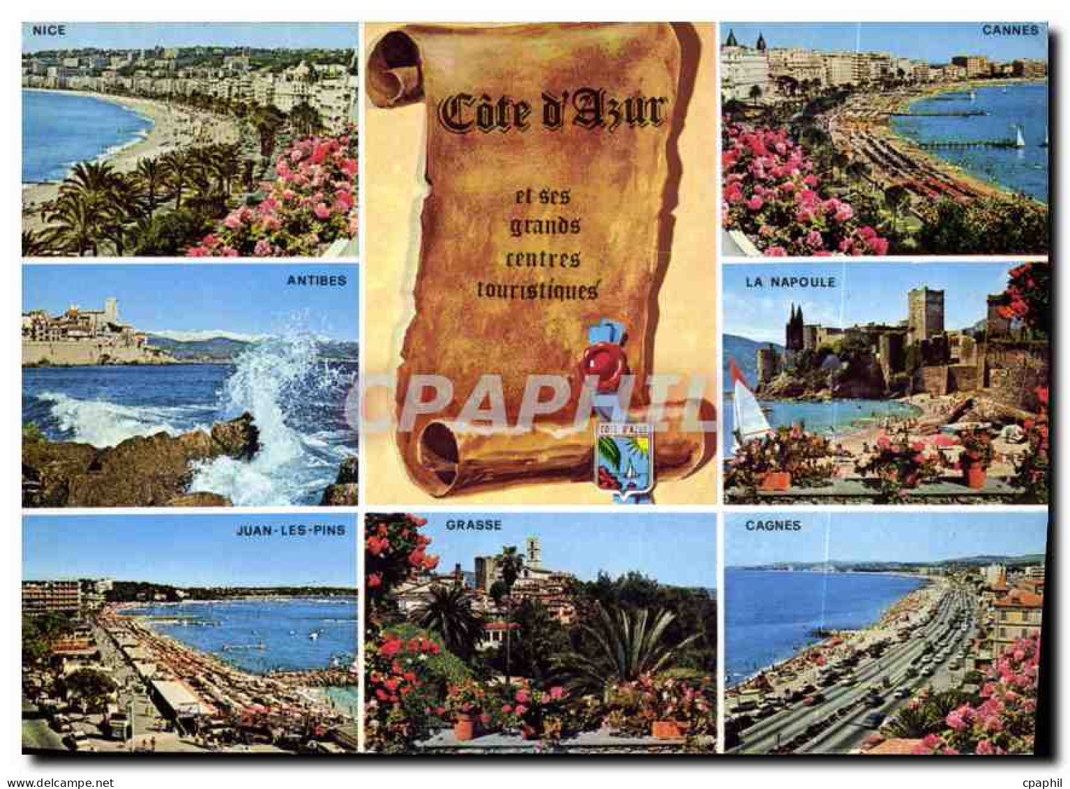 CPM Cote d'Azur French Riviera Souvenir de la Cote d'Azur