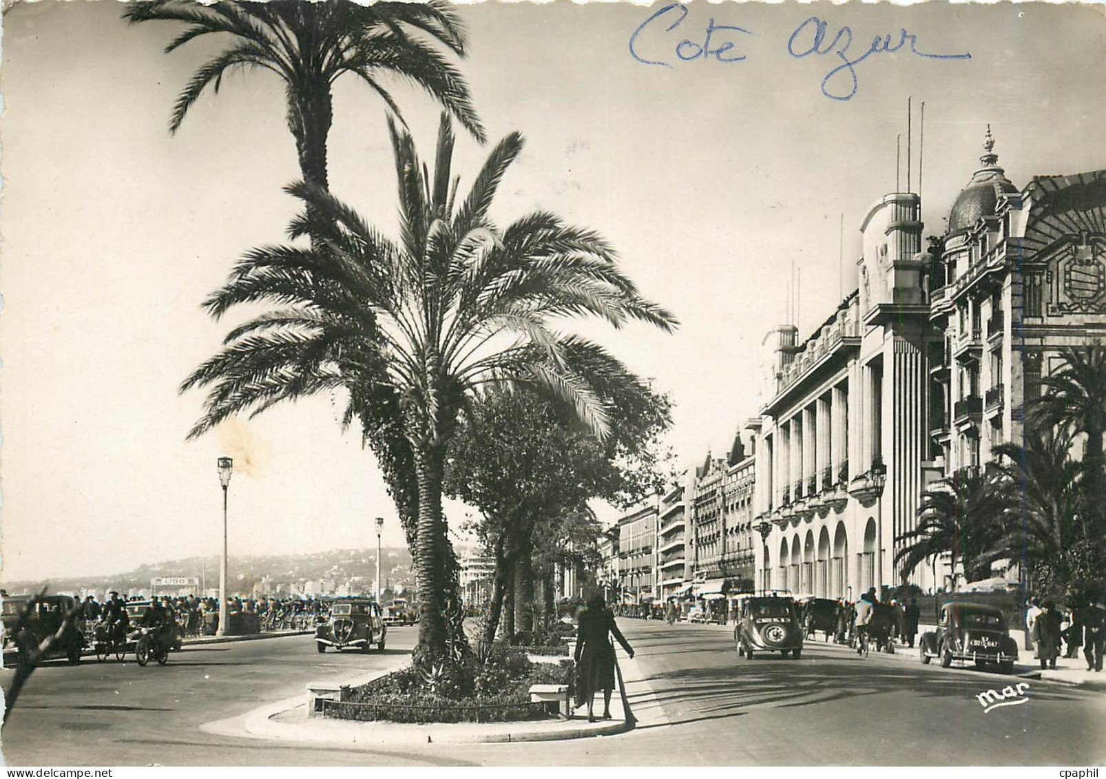 CPM Cote d'Azur Nice La Promenade des Anglais et le Palais de la Mediterranee