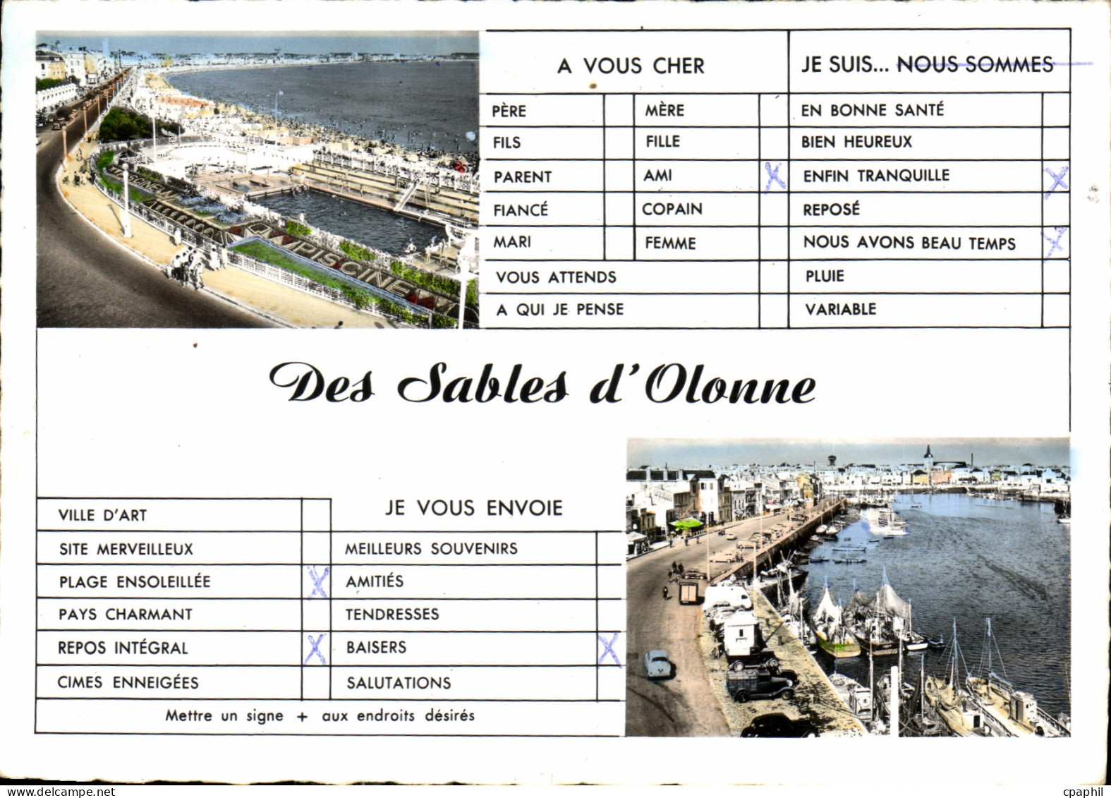 CPM Des Sables d'Olonne Piscine