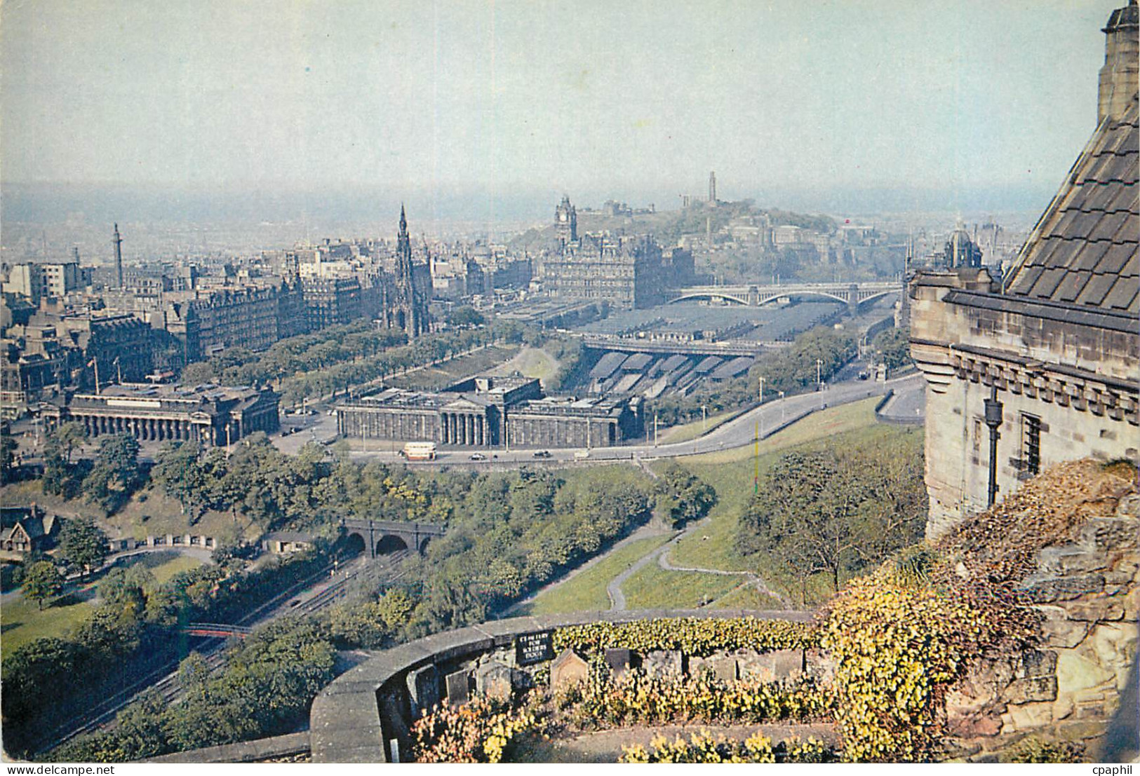 CPM Edinburgh Scotland A Panoramic View ofthe City Looking North East From Edinburgh Castle