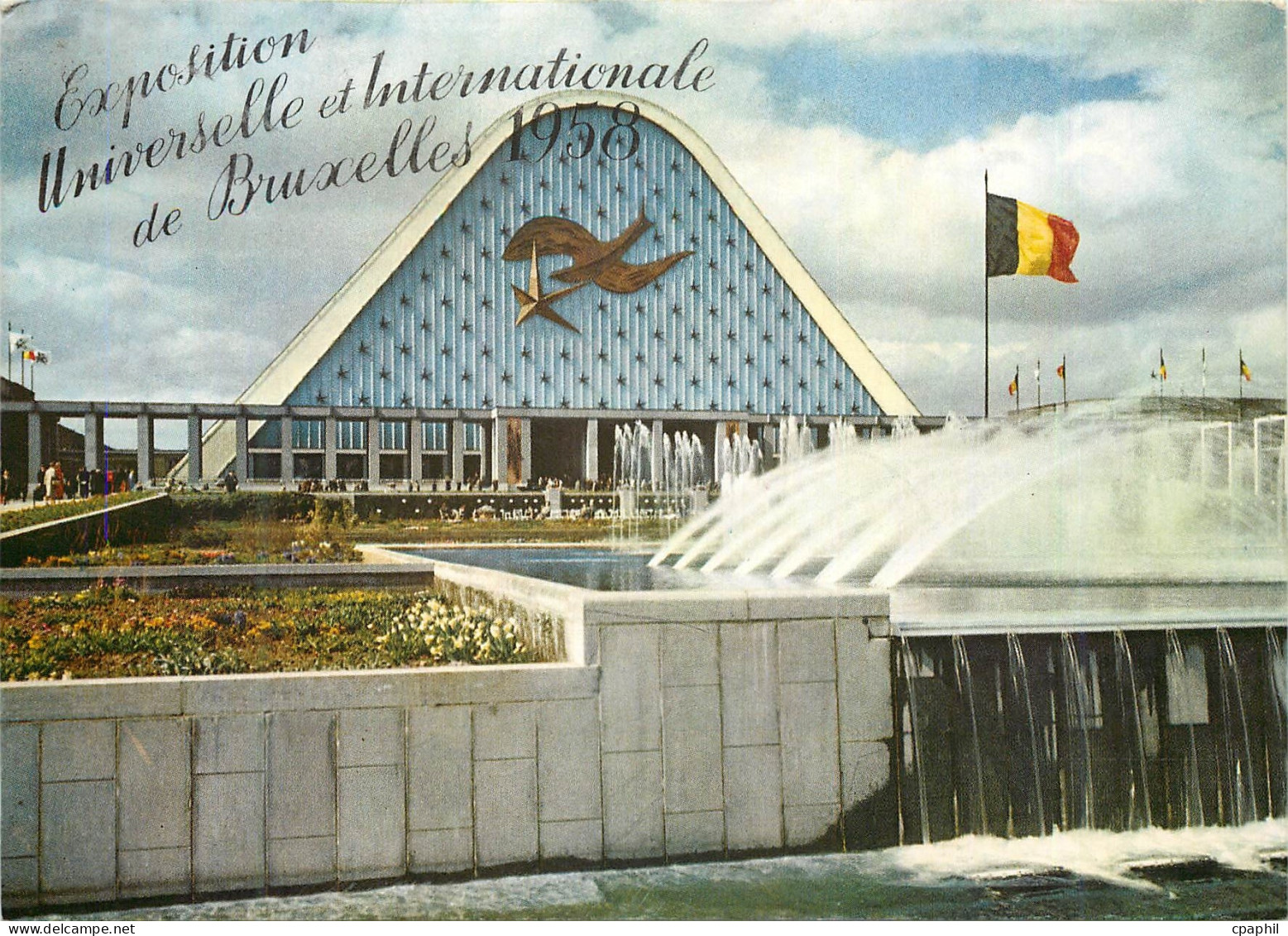 CPM Exposition Universelle de Bruxelles Facade principale des Grands Palais